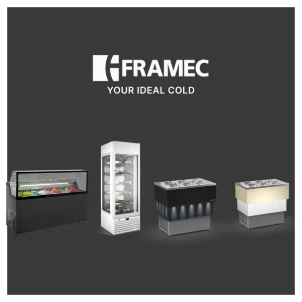 Cream Display Fridge Freezer, FRAMEC, 1190, 677, 944 - view 4