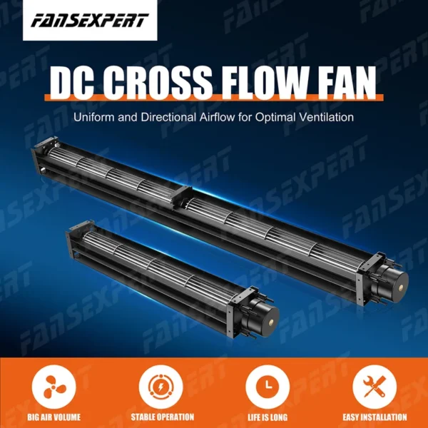 Cross Flow Fan, 110mm, 24V, HVAC - view 2