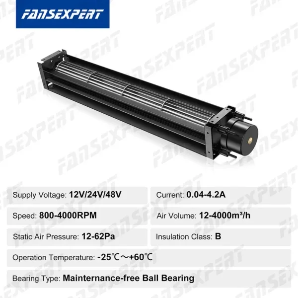 Cross Flow Fan, 110mm, 24V, HVAC - view 6