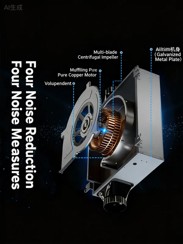Cross Flow Fan, Centrifugal, Roof, Plastic - view 4