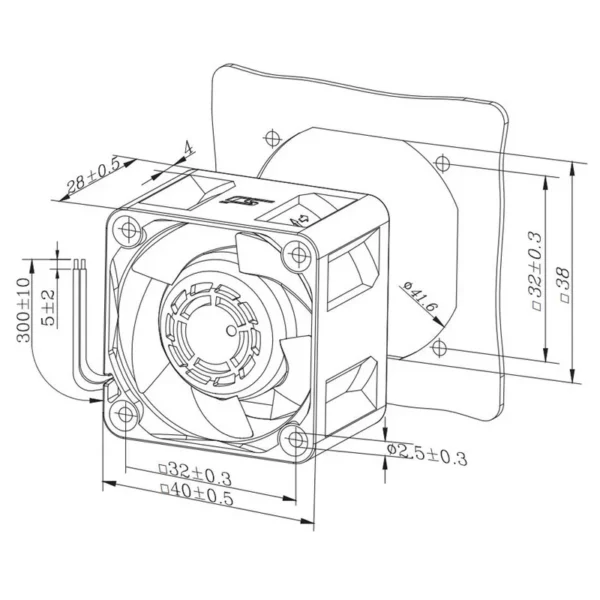 Cross Flow Fan, INNOOTEC, Tangential, 12V - view 3