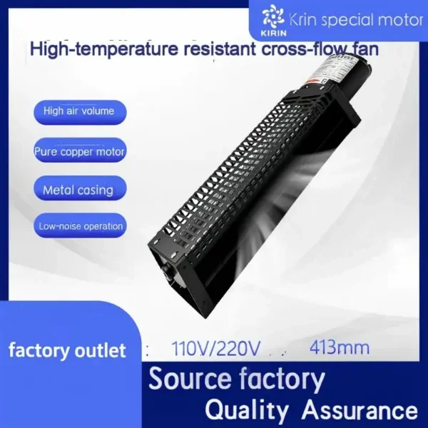Cross Flow Fan, KR6031, Aluminum, 3200rpm, 110V