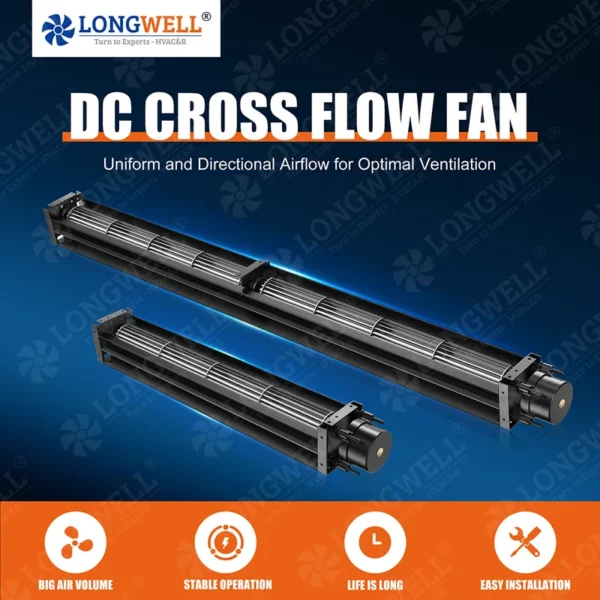 Cross Flow Fan, LONGWELL, 65mm, 120V/230V, Aluminum - view 2