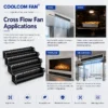 Cross Flow Ventilation Fan, CM30800-LB, Aluminum, 30mm