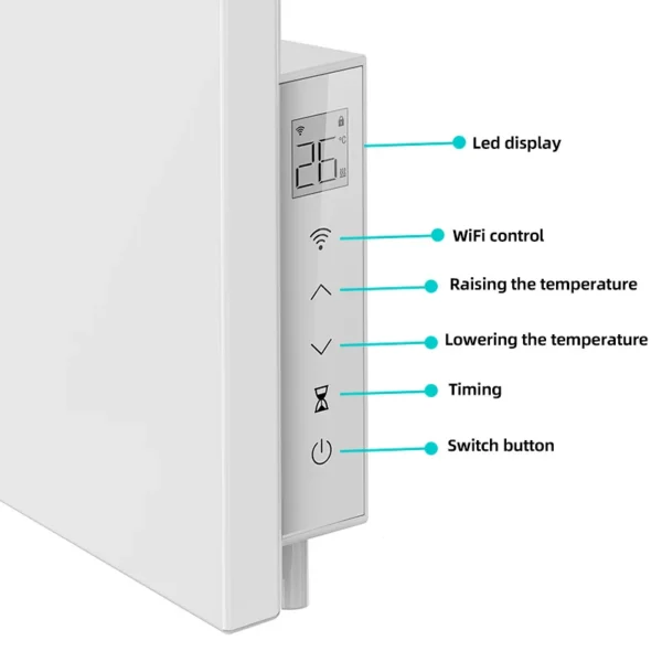 Crystal Electric Heater, Wall, 300 W, Metal - view 3