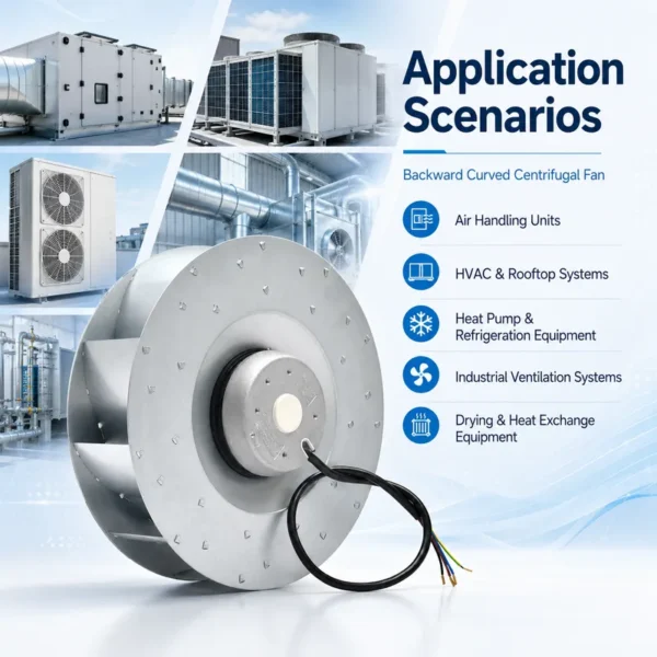 Curved Centrifugal Cooling Blower, 2RREu45, 225x63R, AC230V - view 6