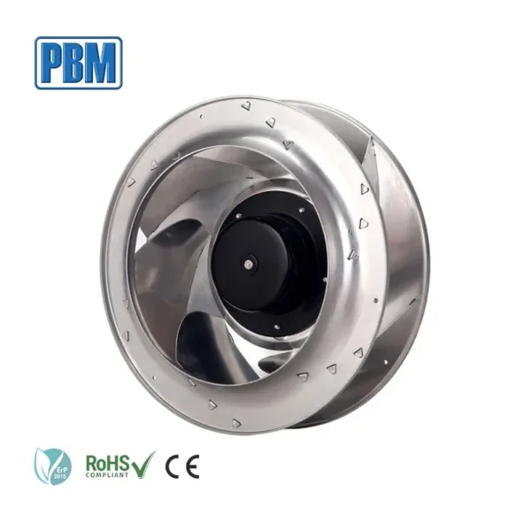 Curved Centrifugal Ventilation Fan, 48V, 355mm, PWM
