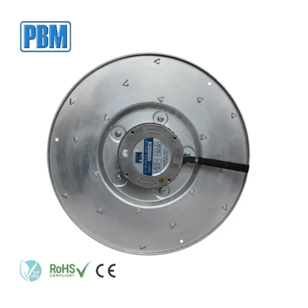 Curved Centrifugal Ventilation Fan, 48V, 355mm, PWM - view 3