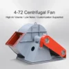 Curved Centrifugal Ventilation Fan, Stainless, Steel, Inline - view 2