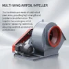 Curved Centrifugal Ventilation Fan, Stainless, Steel, Inline - view 3
