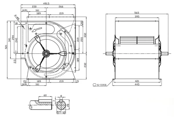 Curved Dynamic Balance Impeller, HOYOFAN, SYT, 12-12L, Steel - view 4