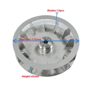 Curved Forward Curved Impeller, 190mm, 220V, 7.5inch, 45mm