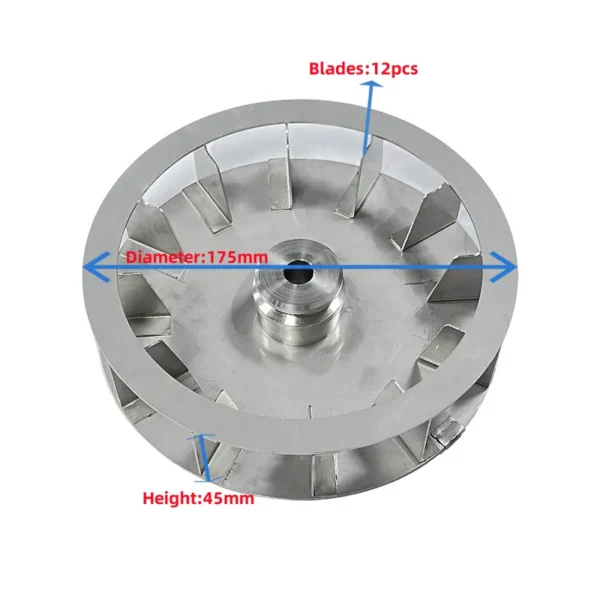 Curved Forward Curved Impeller, 190mm, 220V, 7.5inch, 45mm