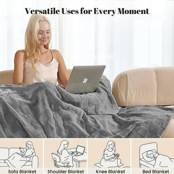 Custom Electric Throw Blanket, 100-240V, AC 110V-240V, Us Plug - view 4
