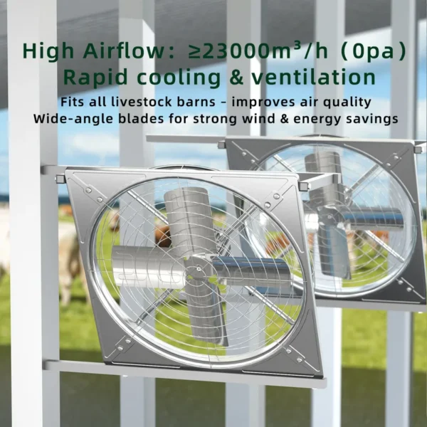 Dairy Farm Cooling Fan, 30%, 380V, 400W - view 3