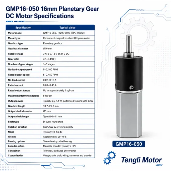 Dc Brushless Motors, GMP16-050, 16mm, 12V, 24V - view 5