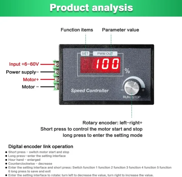 Dc Brushless Motors, PWM, 6-60V, 12V, 24V - view 5