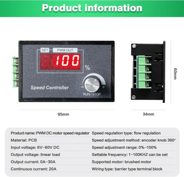 Dc Brushless Motors, PWM, 6-60V, 12V, 24V - view 6