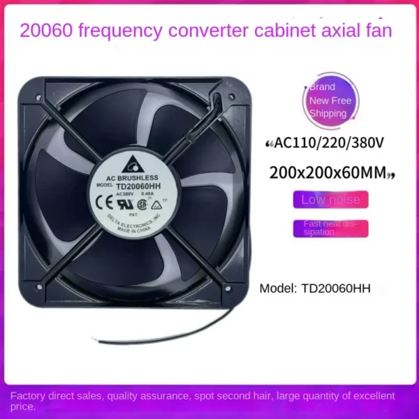 Delta Td20060hh Ball Bearing, 220/380/110V, 0.48A, 20CM - view 2