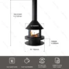 Design Indoor Hanging Fireplace, CRUISE, 900mm - view 4