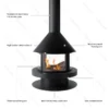 Design Indoor Hanging Fireplace, CRUISE, 900mm - view 5