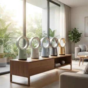 Desk Fan, 23ft/s, 30/60/90°, 8Timer