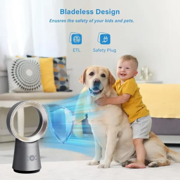 Desk Fan, 23ft/s, 30/60/90°, 8Timer - view 2
