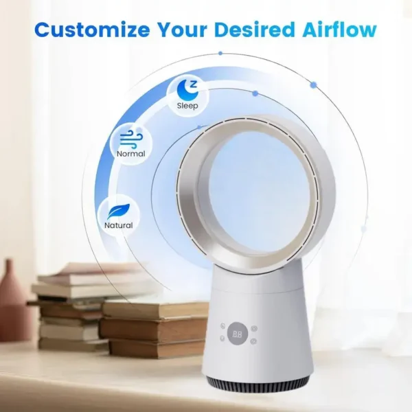 Desk Fan, 23ft/s, 30/60/90°, 8Timer - view 5