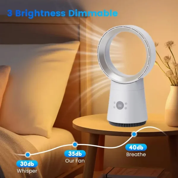 Desk Fan, 23ft/s, 30/60/90°, 8Timer - view 6