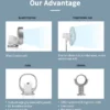Desk Wall Fan, Electric, Plastic - view 3