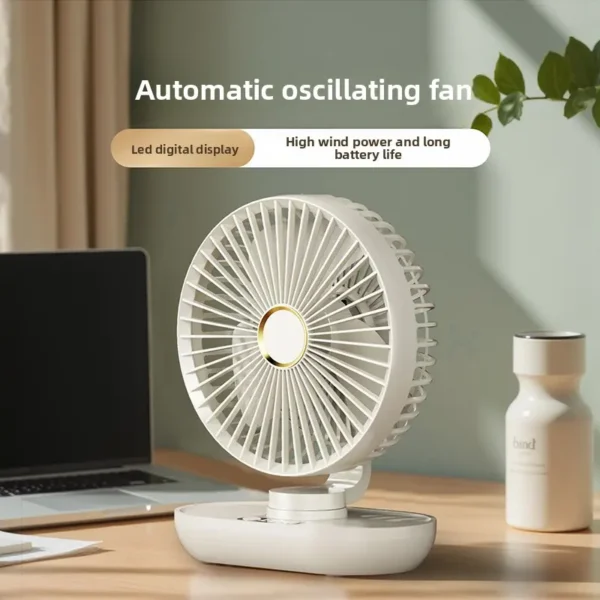 Desktop Small Fan, Portable, USB, Brushless, 5-Speed - view 3