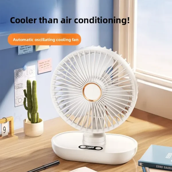 Desktop Small Fan, Portable, USB, Brushless, 5-Speed - view 5