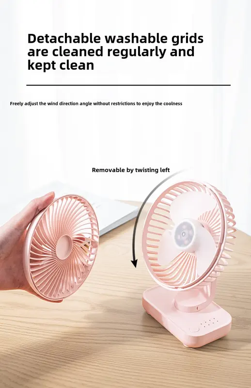 Desktop Standing Fan, D606, 3600mah, Portable, USB - view 5