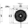 Diameter Motor, YWF.A4T-630S-5FIIIV04, 630, Axial - view 2