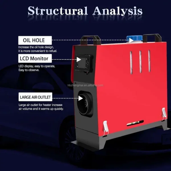 Diesel Air Parking Heater, 12V, 5KW, LCD - view 2