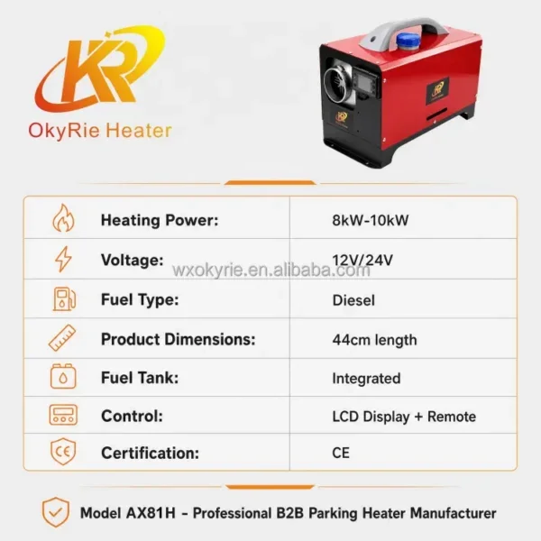 Diesel Air Parking Heater, 8kw, 10kW, Portable - view 3