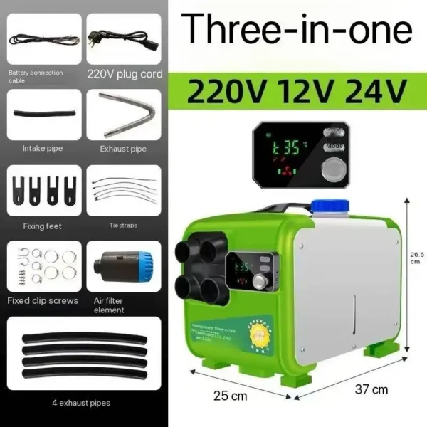 Diesel Parking Heater, C40, 12V/24V/220V, 5000W - view 6