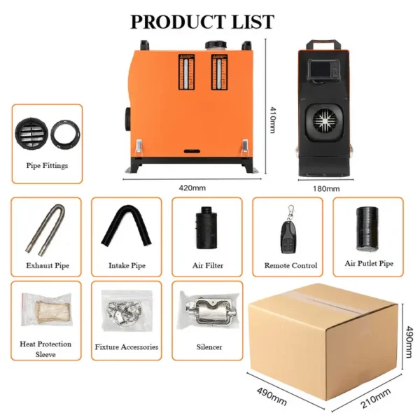 Diesel Truck Air Heater, 2kw, 5kw, 8kw, 12v - view 3