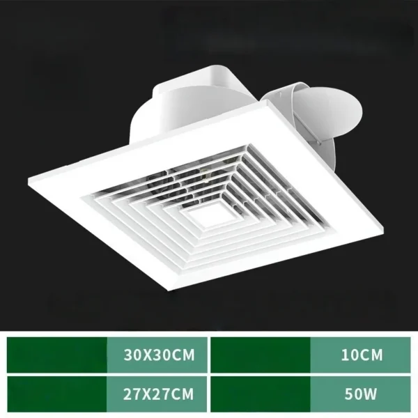 Dimmable Ceiling Exhaust Fan, 5-Blade, LED, 5-Speed, 30-34 - view 2