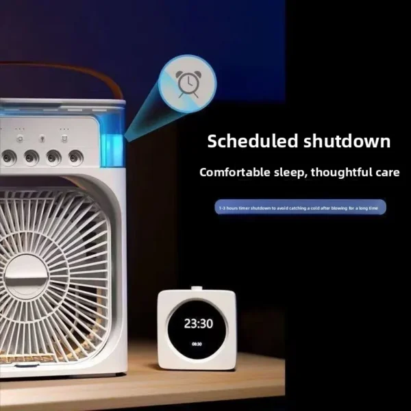 Dormitory Desktop Electric Fan, USB, USB charging, Plastic - view 2