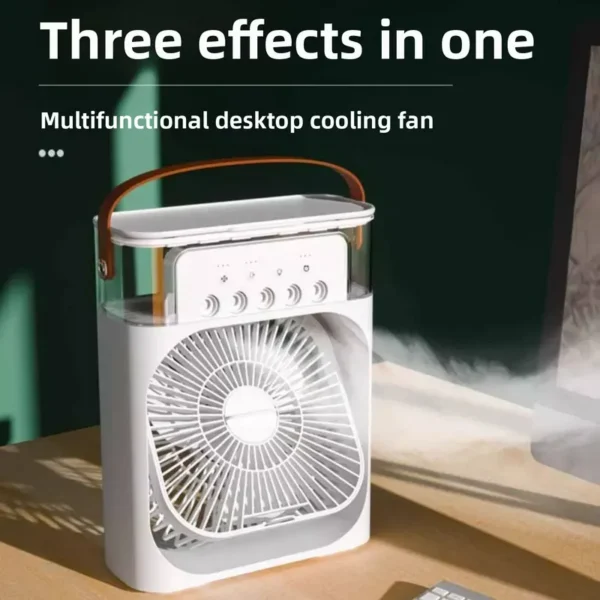 Dormitory Desktop Electric Fan, USB, USB charging, Plastic - view 3