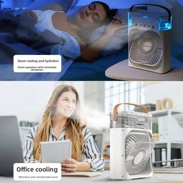 Dormitory Desktop Electric Fan, USB, USB charging, Plastic - view 4