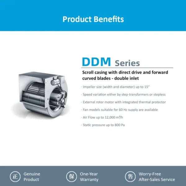 Double Inlet Ball Bearing, 230/400V, 50/60Hz, 1355W, 2.3A - view 6