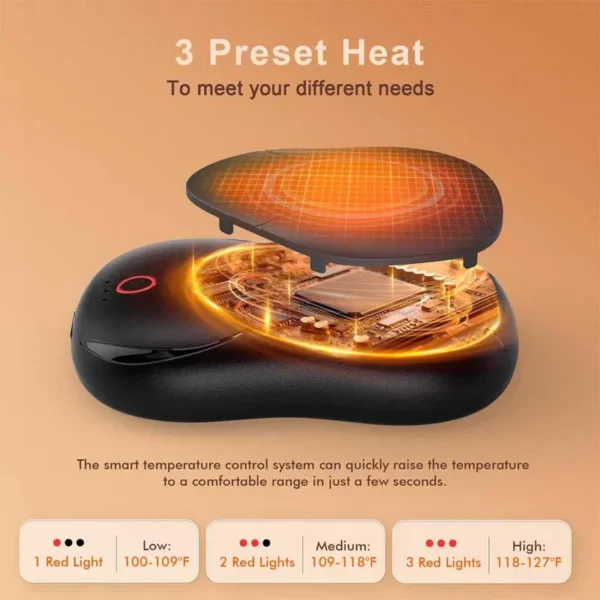 Double-sided Heating Hand Warmer, 6000mAh, USB - view 5