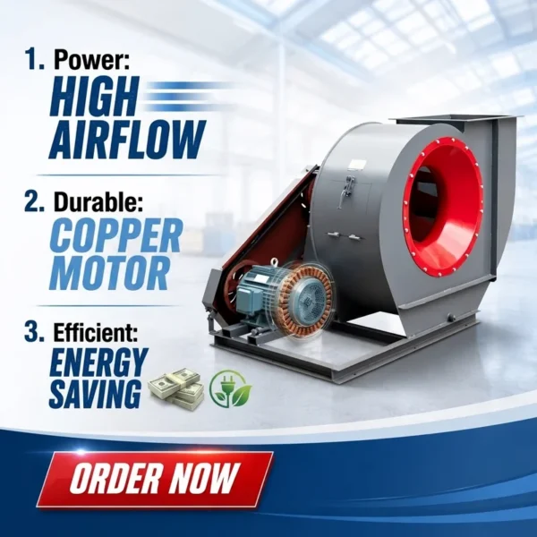 Driven Centrifugal Duct Fan, 380V, Steel - view 6