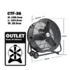Drum Fan, 36inch, 900mm, SAA, Axial - view 3