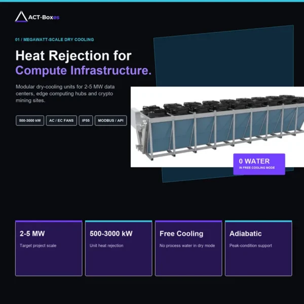 Dry Cooler, ACT, 3000kW, Adiabatic - view 4