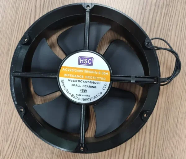 Dual Ball Bearing, 220V, CFM, 200x200x60mm, 3000RPM