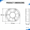 Dual Ball Bearing, 24V, 710mA, 17W, 12V - view 3