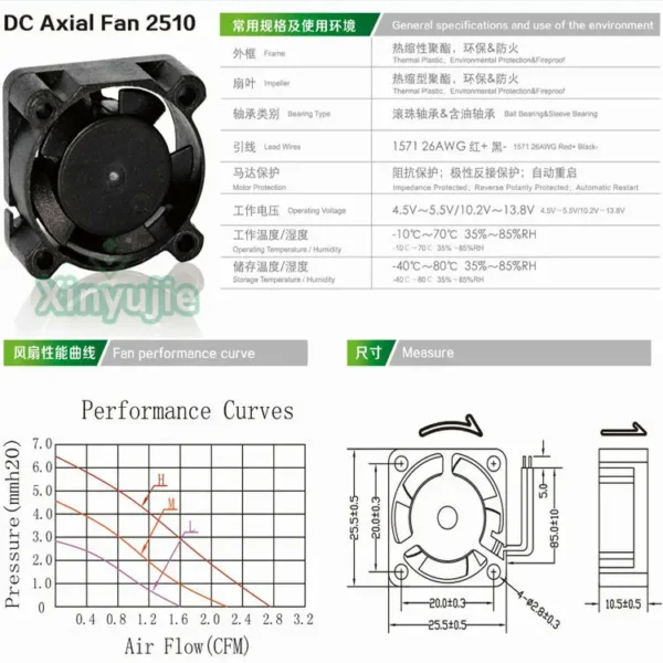 Dual Ball Bearing, 2510, Brushless, 5V, P1P - view 2